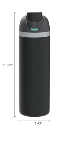 Owala FreeSip - Botella de agua aislada de acero inoxidable con popote, botella de agua deportiva sin BPA, ideal para viajes, 24 onzas, mezclilla