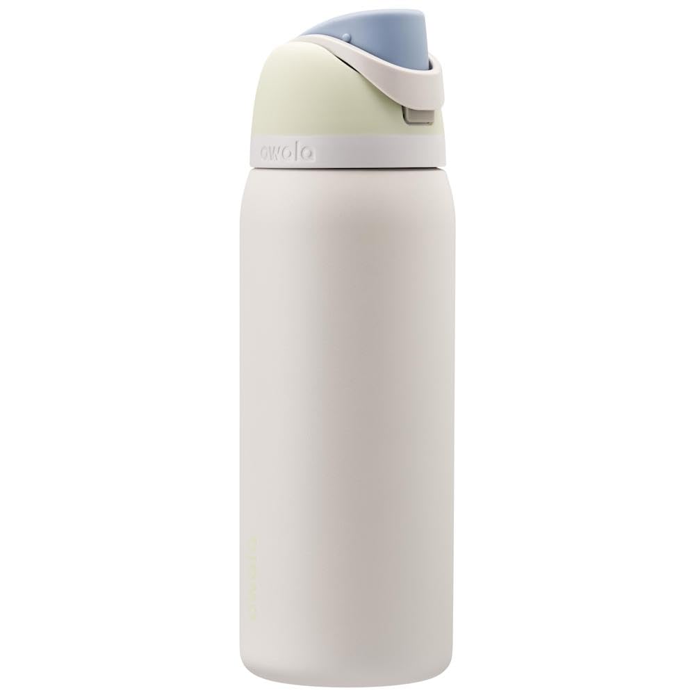 Owala FreeSip - Botella de agua aislada de acero inoxidable con popote, botella de agua deportiva sin BPA, ideal para viajes, 24 onzas, mezclilla