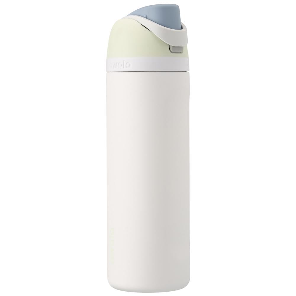 Owala FreeSip - Botella de agua aislada de acero inoxidable con popote, botella de agua deportiva sin BPA, ideal para viajes, 24 onzas, mezclilla