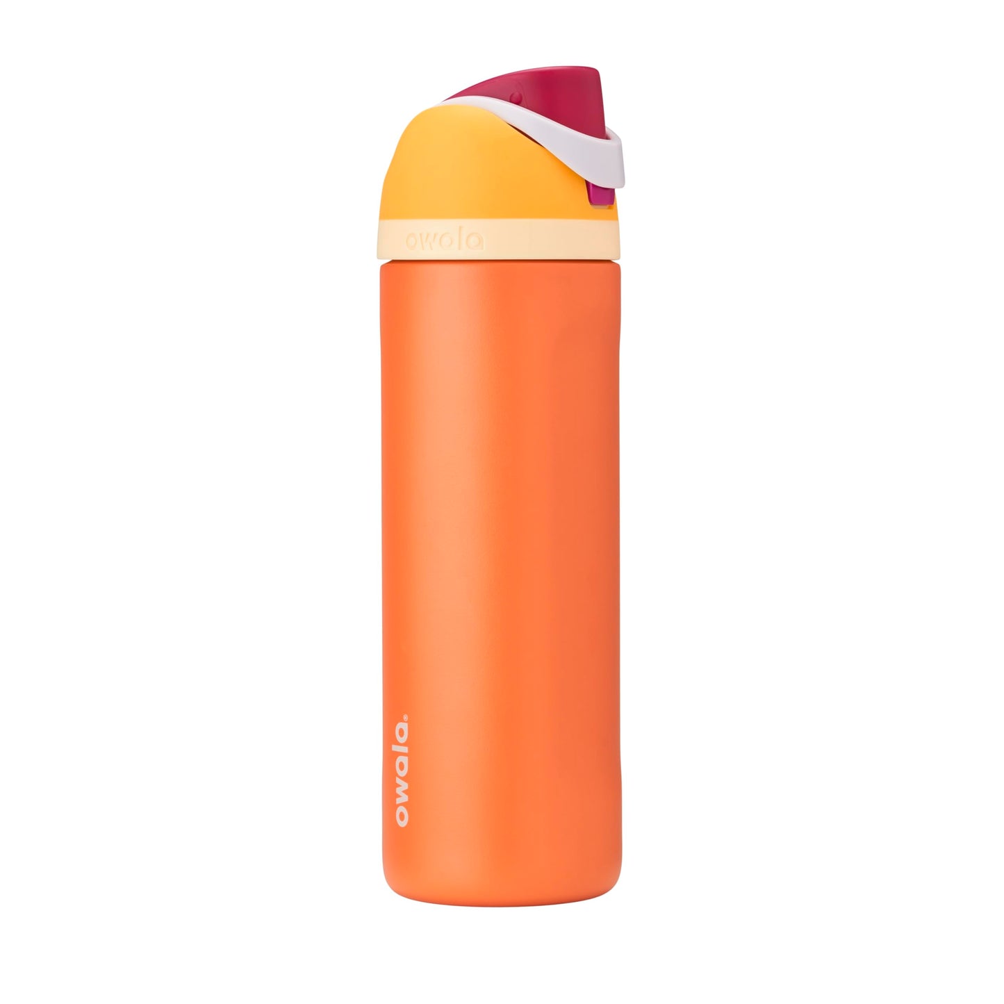 Owala FreeSip - Botella de agua aislada de acero inoxidable con popote, botella de agua deportiva sin BPA, ideal para viajes, 24 onzas, mezclilla