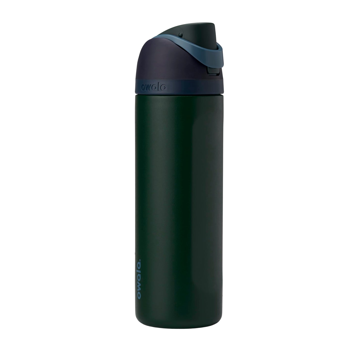 Owala FreeSip - Botella de agua aislada de acero inoxidable con popote, botella de agua deportiva sin BPA, ideal para viajes, 24 onzas, mezclilla