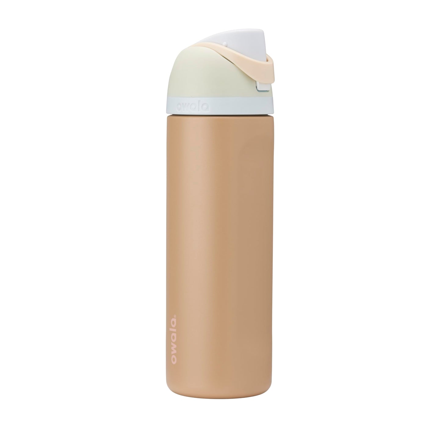 Owala FreeSip - Botella de agua aislada de acero inoxidable con popote, botella de agua deportiva sin BPA, ideal para viajes, 24 onzas, mezclilla