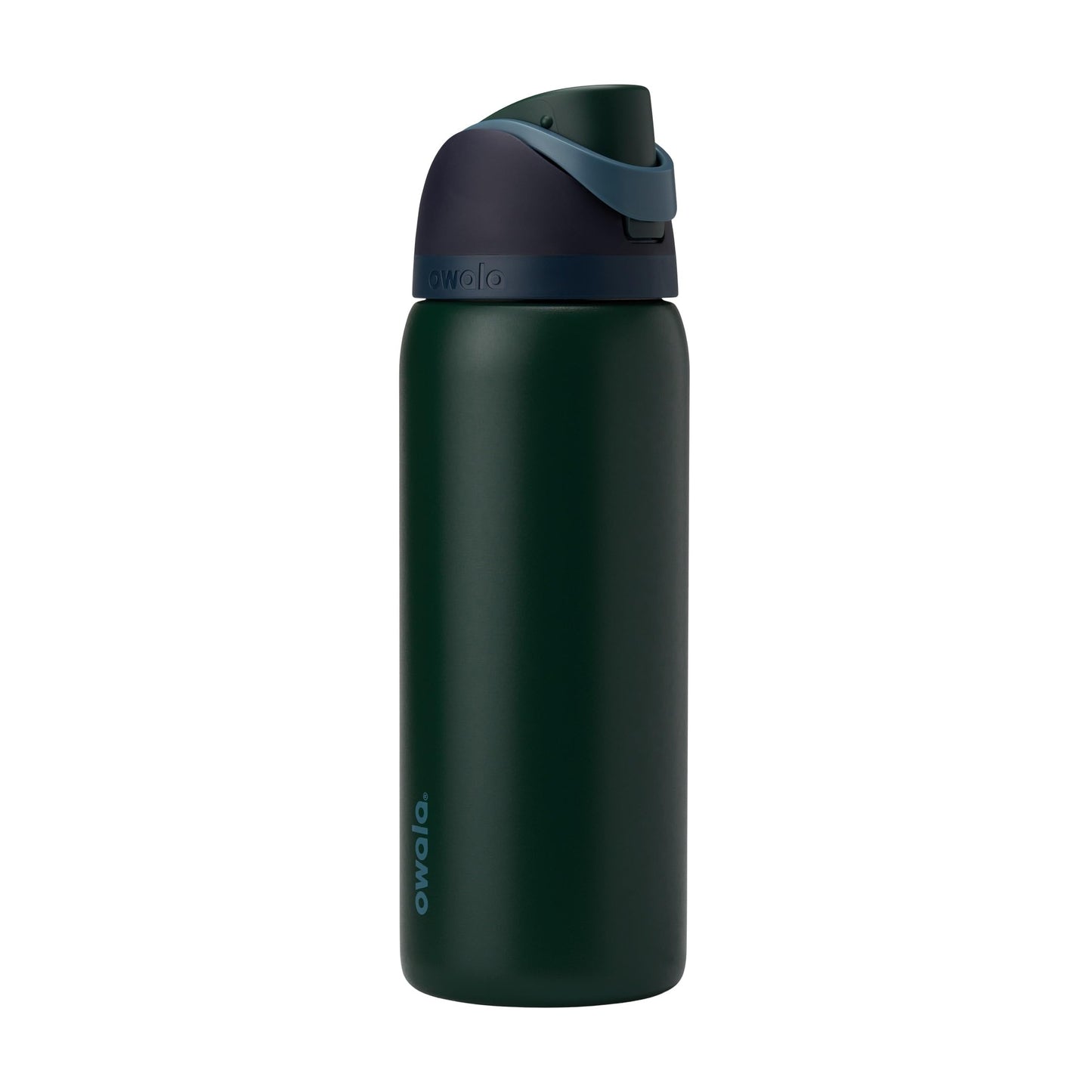 Owala FreeSip - Botella de agua aislada de acero inoxidable con popote, botella de agua deportiva sin BPA, ideal para viajes, 24 onzas, mezclilla