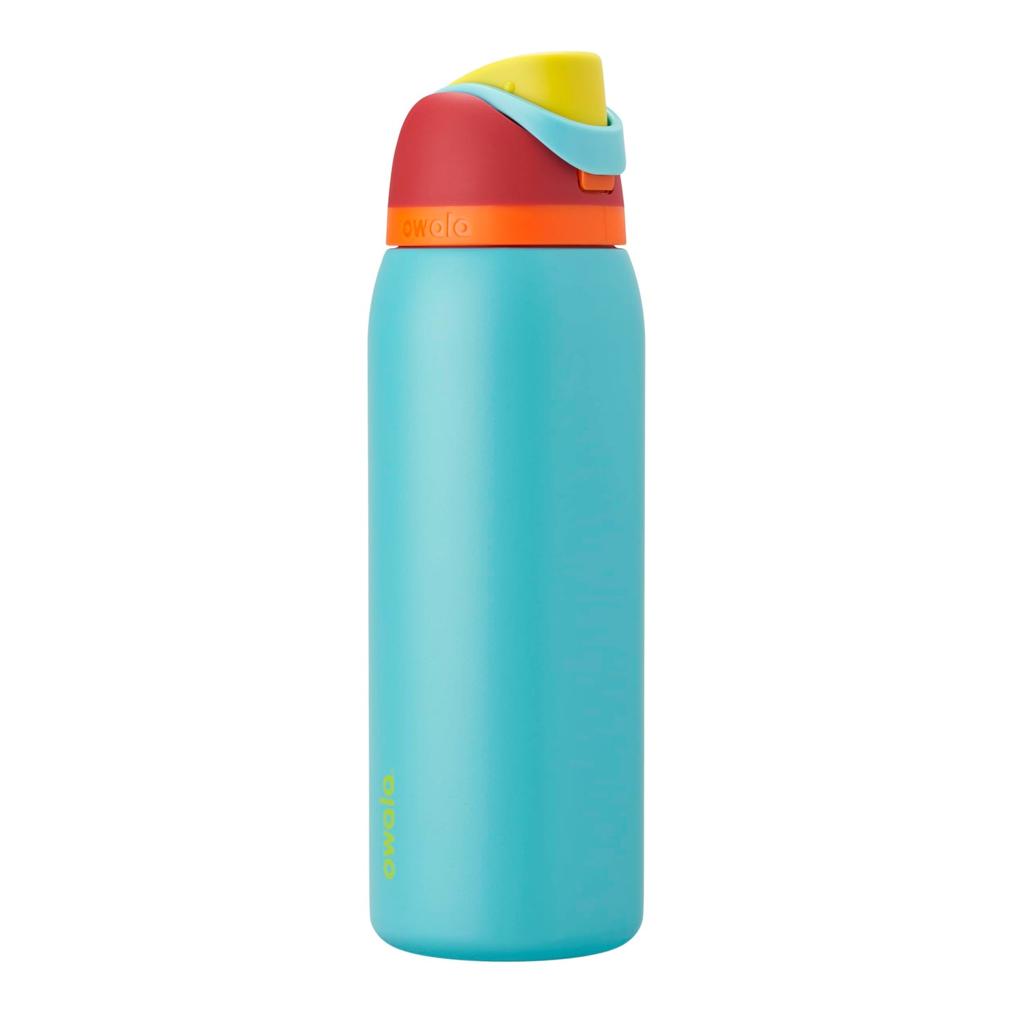 Owala FreeSip - Botella de agua aislada de acero inoxidable con popote, botella de agua deportiva sin BPA, ideal para viajes, 24 onzas, mezclilla