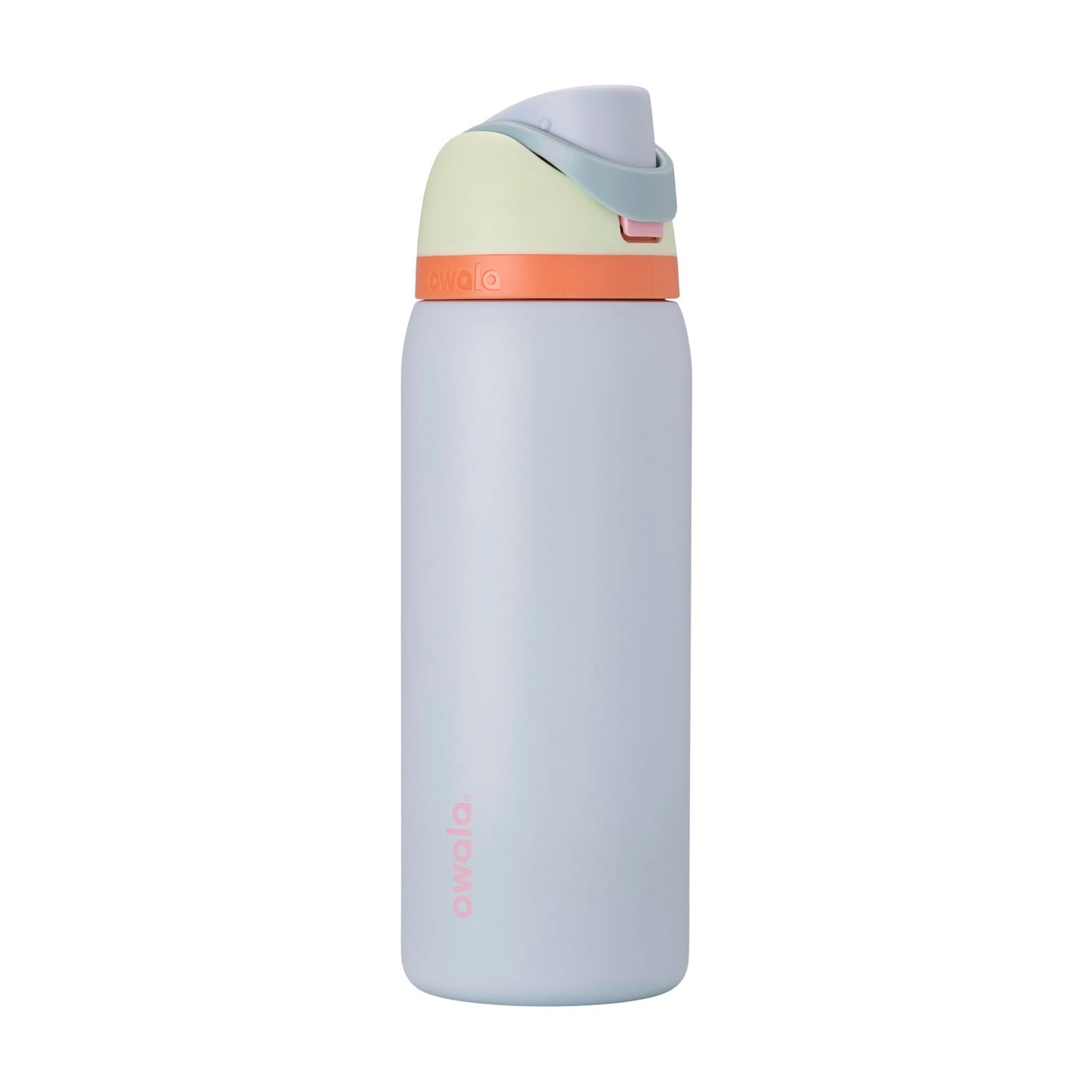 Owala FreeSip - Botella de agua aislada de acero inoxidable con popote, botella de agua deportiva sin BPA, ideal para viajes, 24 onzas, mezclilla