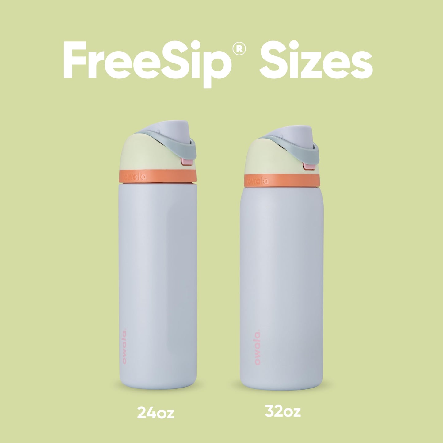 Owala FreeSip - Botella de agua aislada de acero inoxidable con popote, botella de agua deportiva sin BPA, ideal para viajes, 24 onzas, mezclilla