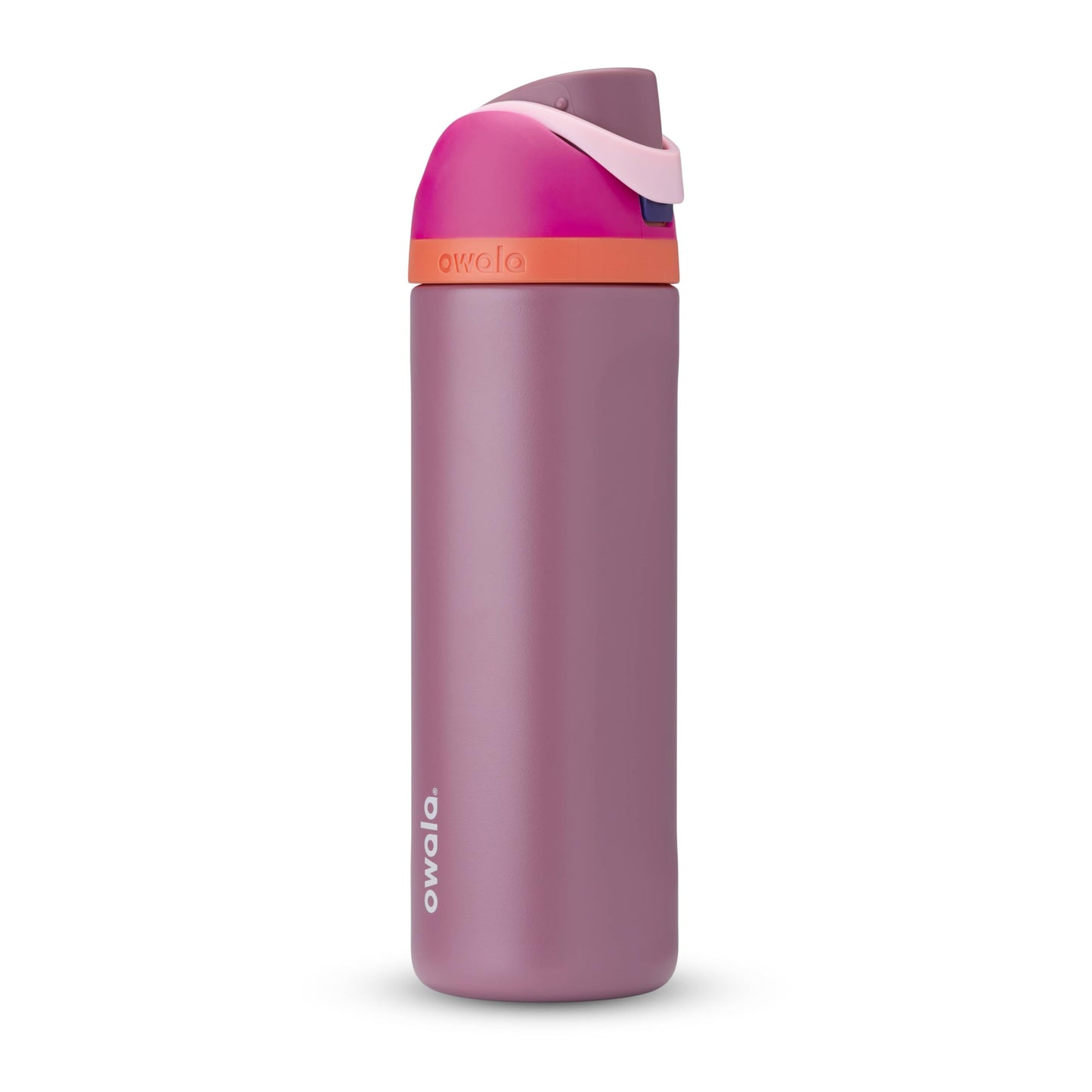 Owala FreeSip - Botella de agua aislada de acero inoxidable con popote, botella de agua deportiva sin BPA, ideal para viajes, 24 onzas, mezclilla