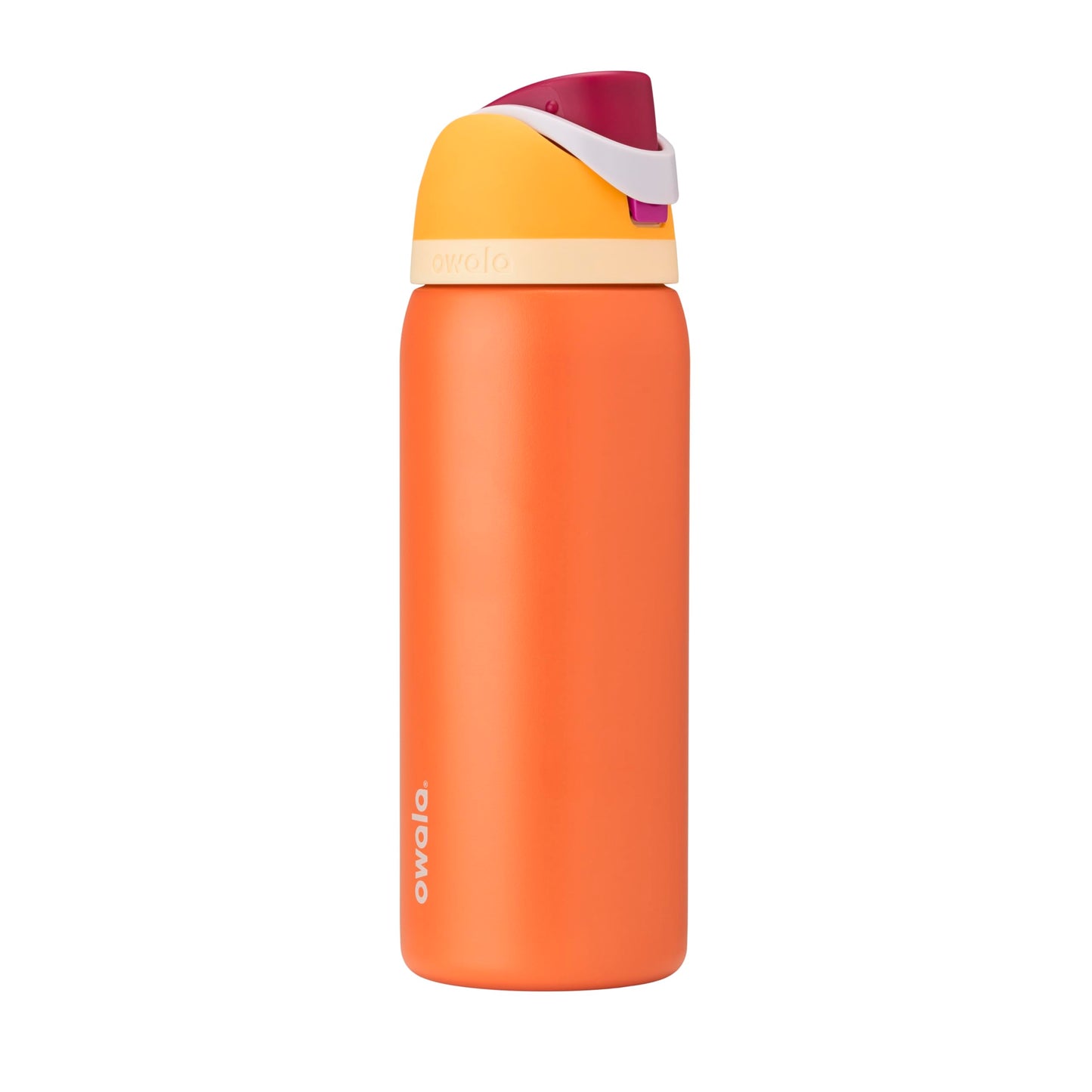 Owala FreeSip - Botella de agua aislada de acero inoxidable con popote, botella de agua deportiva sin BPA, ideal para viajes, 24 onzas, mezclilla