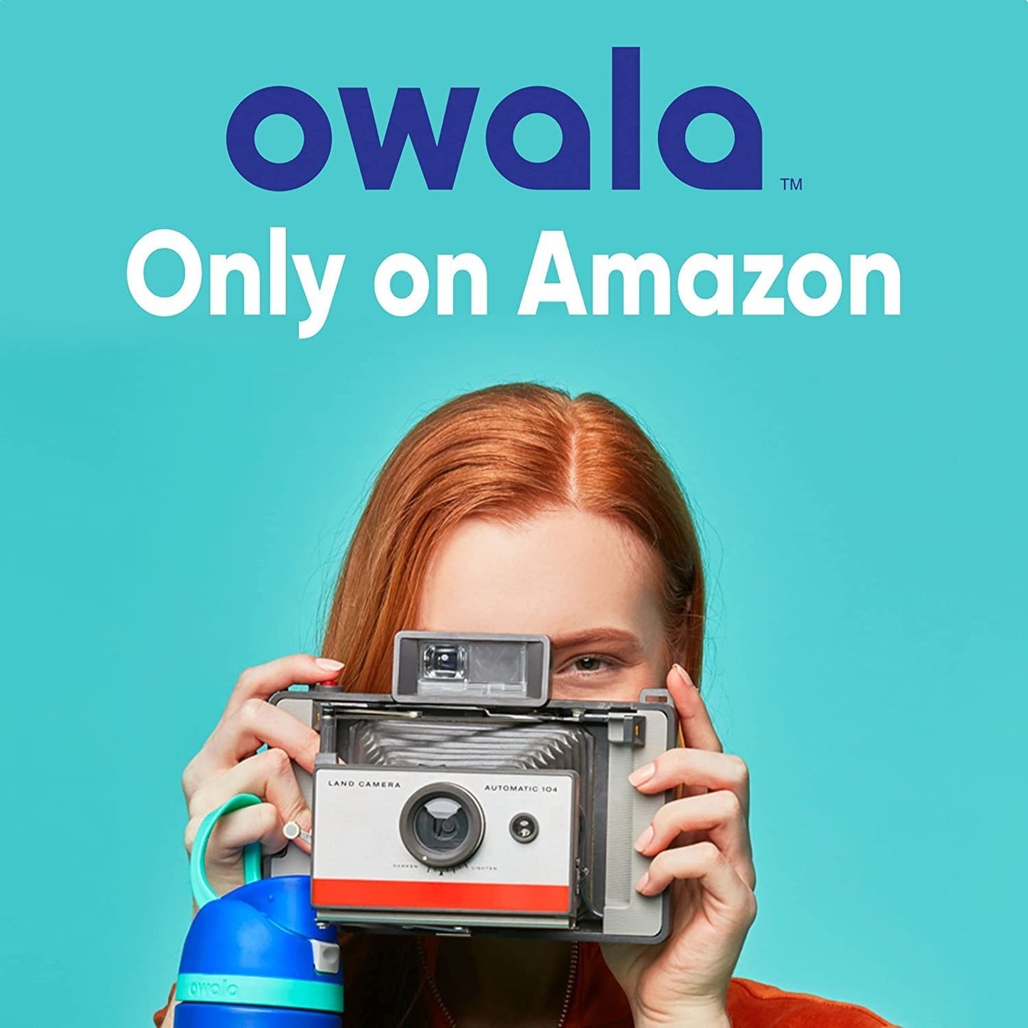 Owala FreeSip - Botella de agua aislada de acero inoxidable con popote, botella de agua deportiva sin BPA, ideal para viajes, 24 onzas, mezclilla