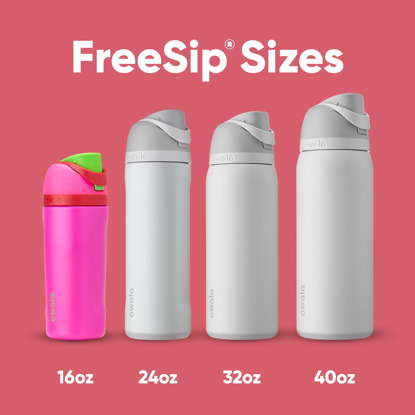 Owala FreeSip - Botella de agua aislada de acero inoxidable con popote, botella de agua deportiva sin BPA, ideal para viajes, 24 onzas, mezclilla