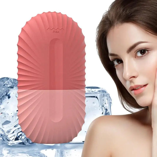 Ice Facial Mold Reusable Cooling Silicone Ice Cube Roller Beauty Facial Rollers Ice Cube Silicone Face Massage Skincare Tool.