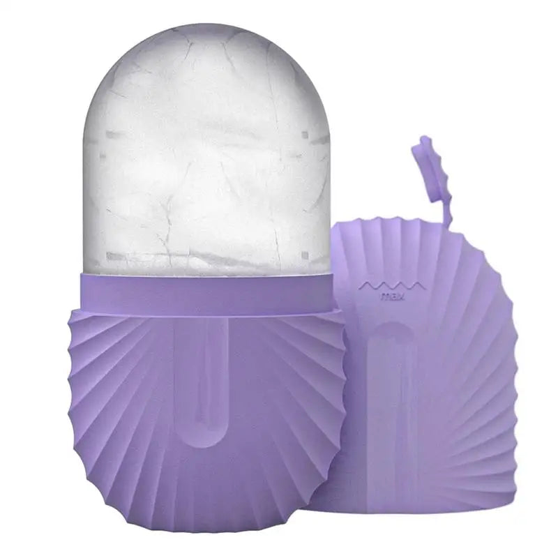 Ice Facial Mold Reusable Cooling Silicone Ice Cube Roller Beauty Facial Rollers Ice Cube Silicone Face Massage Skincare Tool.